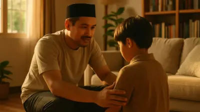 Orang tua berbicara hangat dengan anak remaja yang tampak menarik diri dari teman di sekolah