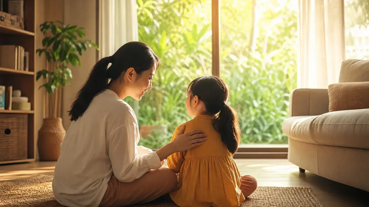 Orang tua dan remaja berbicara dengan tenang tentang berita HIVAIDS untuk menjaga kesehatan mental anak