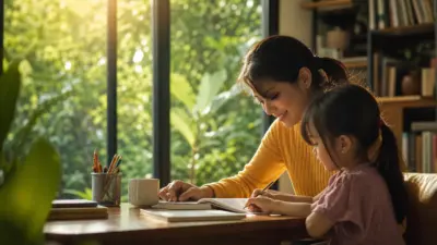 Orang tua mendampingi anak belajar di rumah dalam suasana hangat untuk menumbuhkan motivasi belajar anak