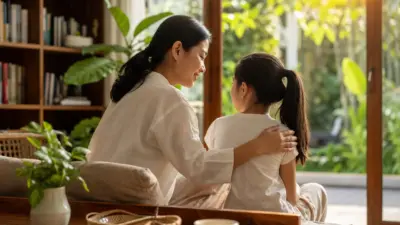 Orang tua berdiskusi hangat dengan remaja tentang penggunaan media sosial sebagai bagian dari parenting positif